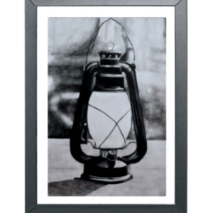 Handmade painting (Graphite Pencil Medium), Vintage Lantern, Size: 12x 8 Inch (A4 Size) with Frame