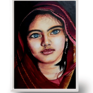 Handmade painting (Colored Pencil Medium), Simplicity, Size: 12x 8 Inch (A4 Size) with Frame