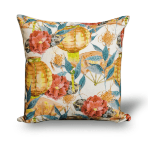 Digital printed Cushion Cover on best quality polycotton fabric, floral motif, -300 GSM, Size: - 16x16 inch, Filler included