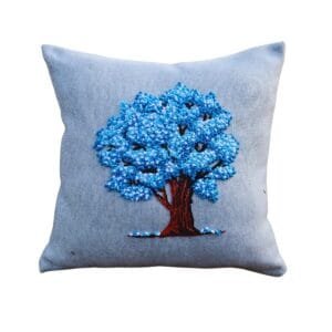 Hand Embroidery Cushion Cover (Tree Motif) Size: - 16x16 inch, Filler included