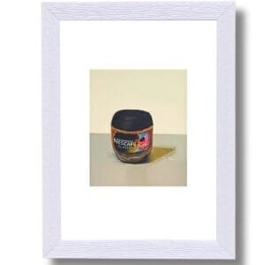 Handmade soft pastel Painting - "Nescafe Coffee Bottle", Size: 8x12 Inch (A4), with Frame