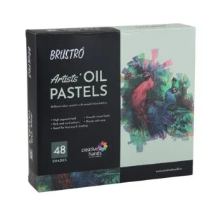 BRUSTRO Artists Oil Pastels | 48 Shades | Smooth, Multicolor, Intermixing, Bright and Intense Colors | Ideal for Students, Professionals, Non-Toxic, School.