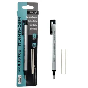 BRUSTRO Mechanical Precision Retractable Zero Eraser | 2.3mm - Ultra-Fine Tip | Refillable, Perfect for Artists, Architects, Students, Professionals, Clean and Accurate.