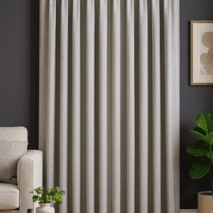Door curtain |Grey Color Jute Fabric|Plitted size 84x30 inch | Perfect for Standard Door|Set of 2 Curtains