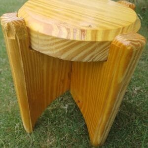 Pure Pine Wood Planter Holder – Ready to Assemble | Height 10-inch, Diameter 7 inch | Holding Capacity Up to 30 Kg.