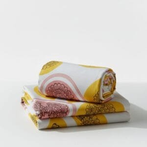 Block-Printed Mandala Design Bedsheet 300TC Queen size Set of 3