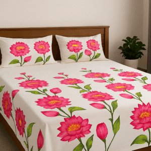 Hand Painted Bedsheet "Nature in your bedroom"