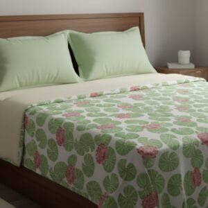 Hand-Block Printed Floral Design bedsheet