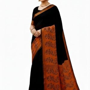 Handblock printed saree