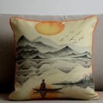Hand painted cushion cover "Nature inspired"