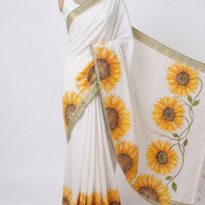 Elegant sunflower inspired Saree